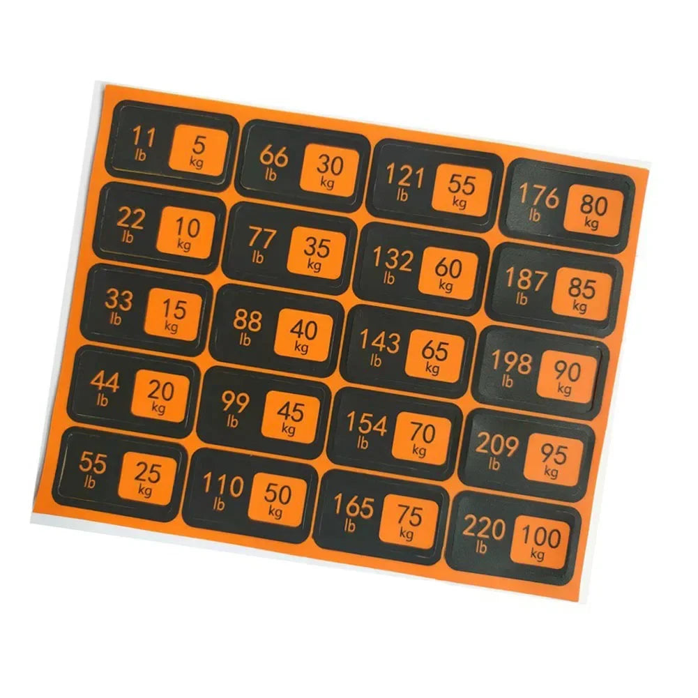 Weight Stickers Self Adhesive Weight Stack Labels Number Stickers Fitness Equipment Accessory for Gym Workout Training Accessory