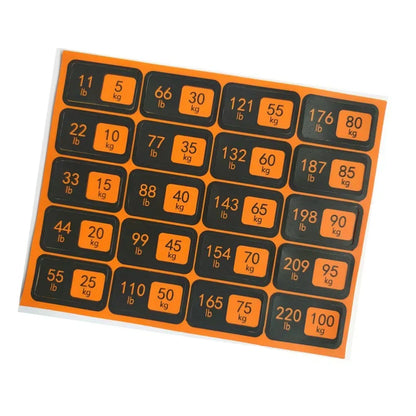 Weight Stickers Self Adhesive Weight Stack Labels Number Stickers Fitness Equipment Accessory for Gym Workout Training Accessory