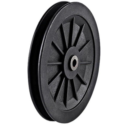 Nylon Bearing Pulley Wheel round Black Wheel Cable Gym Fitness Equipment Part Exercise Machine Part and Pulley Accessory