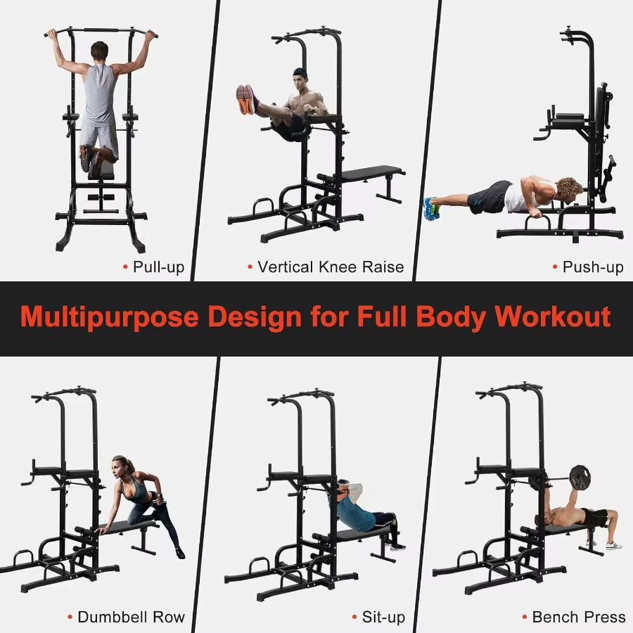 Adjustable Height Dip Bar Station Heavy Duty Dip Station Push up Bar for Home Gym Multi-Function Dip Station Pull up Bar Full B