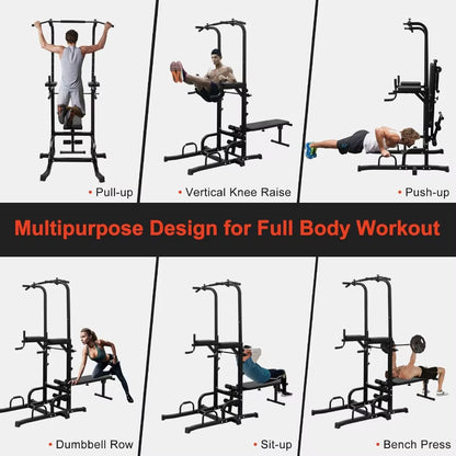 Adjustable Height Dip Bar Station Heavy Duty Dip Station Push up Bar for Home Gym Multi-Function Dip Station Pull up Bar Full B