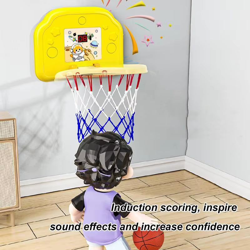 Children'S Basketball Hoops Indoor Basketball Hoops Household Mute Ball Wall Mounted Foldable Basketball Hoop Training Equipment