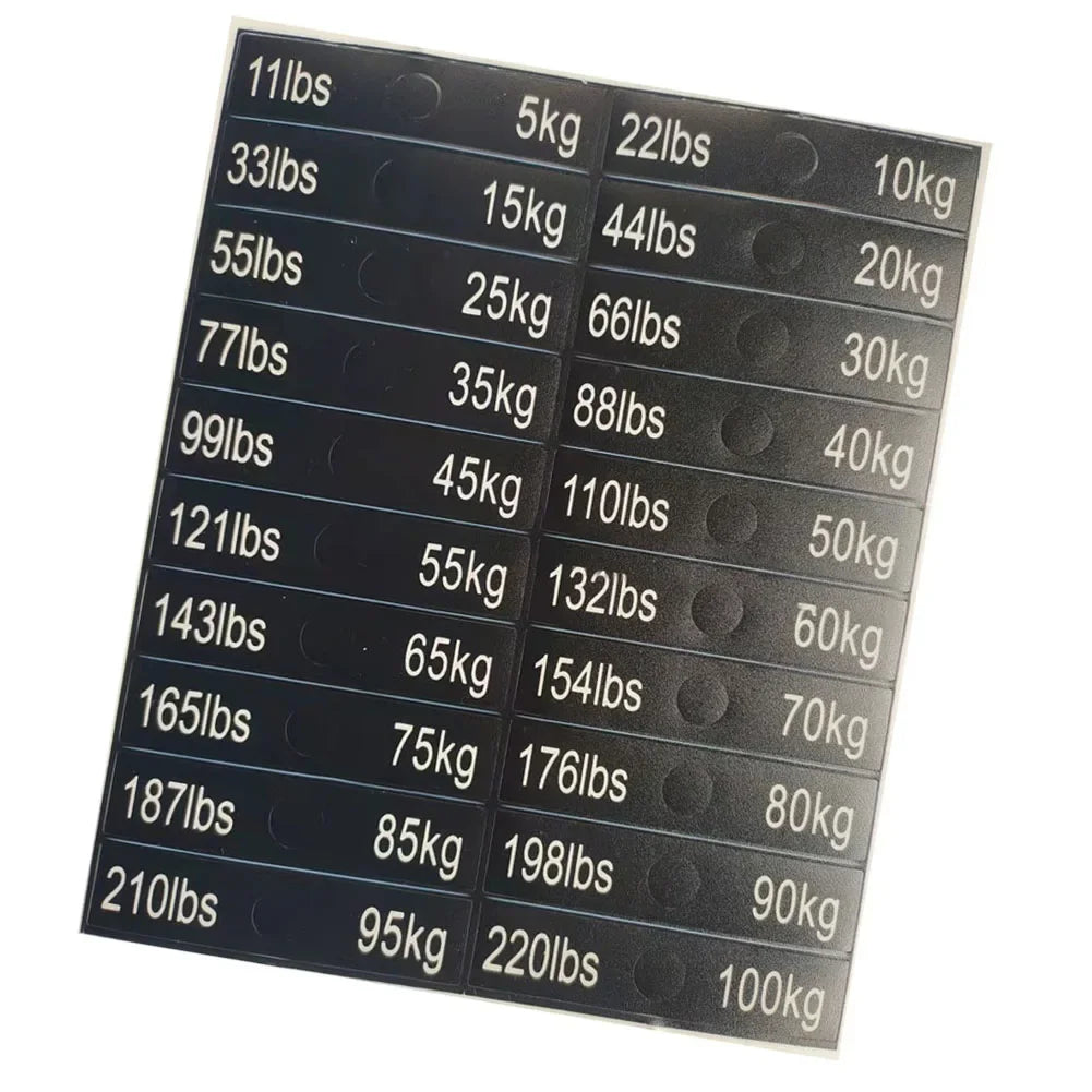 Weight Stickers Self Adhesive Weight Stack Labels Number Stickers Fitness Equipment Accessory for Gym Workout Training Accessory