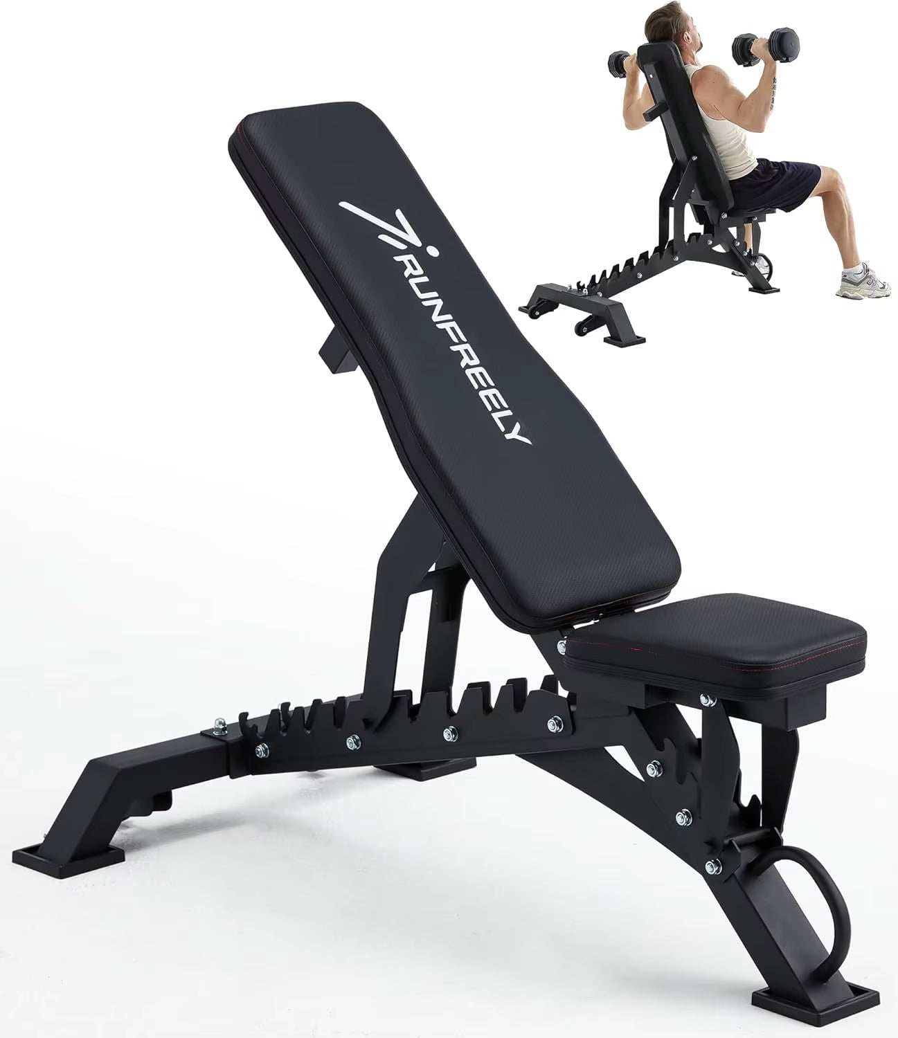 Heavy Duty Weight Bench 1000LB Capacity Adjustable FID Workout Bench Weight Lifting Bench Press for Gym and Home Gym