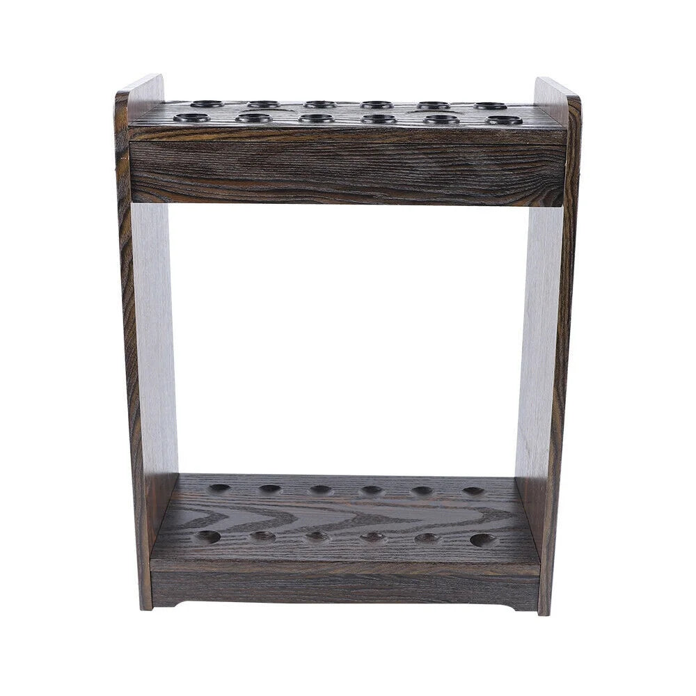 12 Pool Cue-Billiards Accessories Wood Rack Cue Organizer Stand Sticks Holder Pool Cue Rack Stick Holder for 12 Cues Holders Billiard Table Accessories Cue Ball Stick Holder Floor Stand