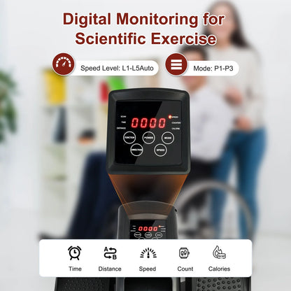 Mini Elliptical, under Desk Elliptical, Electric Elliptical Machine, Leg Exerciser Machine for Seniors, Elliptical for Home Use, Compact Exerciser, Adjustable Speeds & LCD Monitor