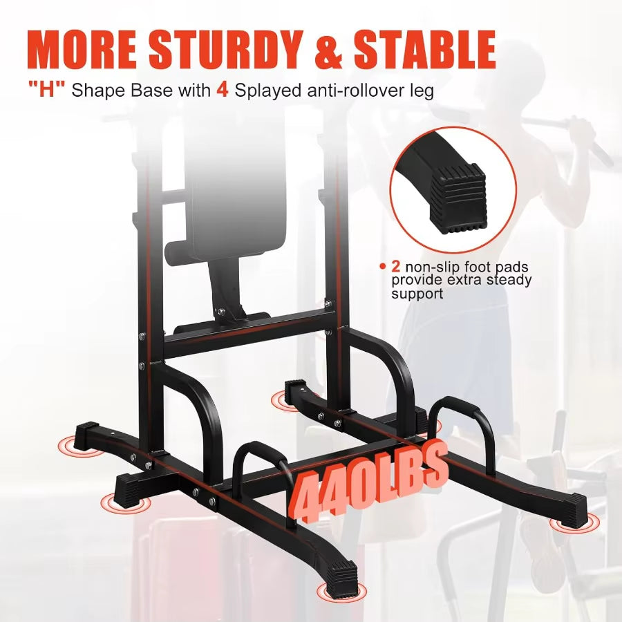 Adjustable Height Dip Bar Station Heavy Duty Dip Station Push up Bar for Home Gym Multi-Function Dip Station Pull up Bar Full B