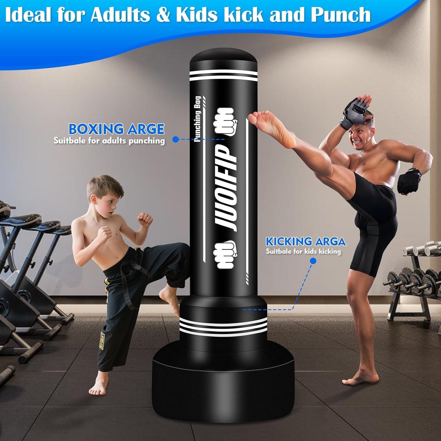 Heavy Punching Bag Boxing Free Standing Fitness MMA Fitness Training Equipment