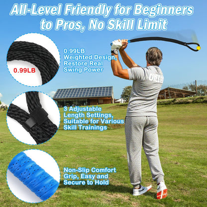 Heavier Premium Golf Rope Swing Trainer, Professional Golf Swing Rope Trainin...