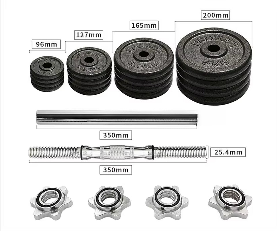Factory Cast Iron Sales Gym Free Strength Weight Training Connector Option Dumbells Adjustable 50Kg Barbell Dumbbells
