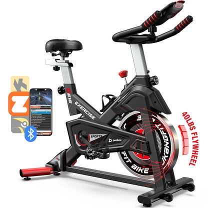 Bluetooth Magnetic Exercise Bike Indoor Cycling Bike Stationary Bikes 40Lbs Flywheel 350Lbs