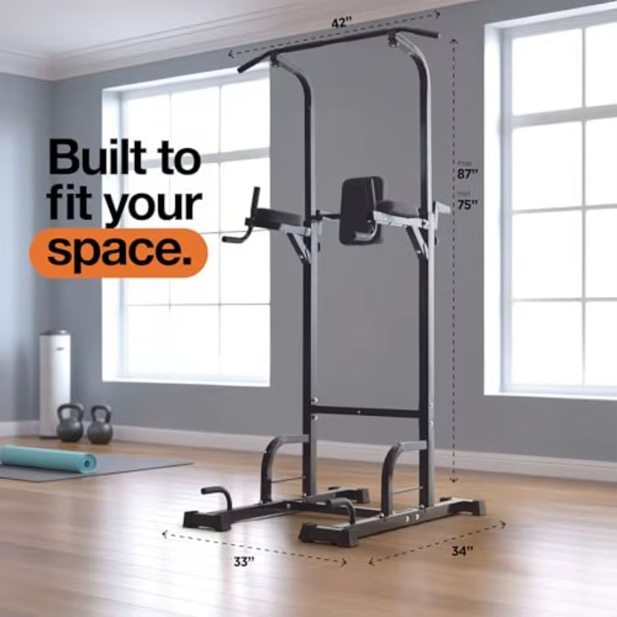 Pull up Bar Free Standing - Power Tower Multi-Functional Pullup Dip Station Calisthenics Equipment Station for Home Gym - 440LB