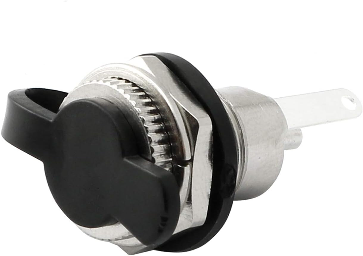 3PCS DC-099 DC Power Socket Connector with Waterproof Cover Cap,Threaded Female Panel Mounting Adapter Power Jack 5.5 X 2.5Mm