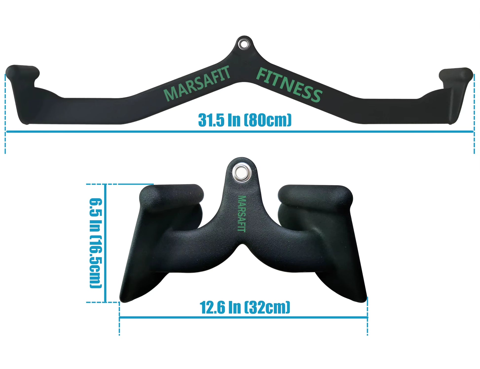 Home Gym Fitness Rowing T-Bar V-Bar Pulley Cable Machine Attachments Bicep Curl Tricep Lat Pulldown Bar Back Strength Training