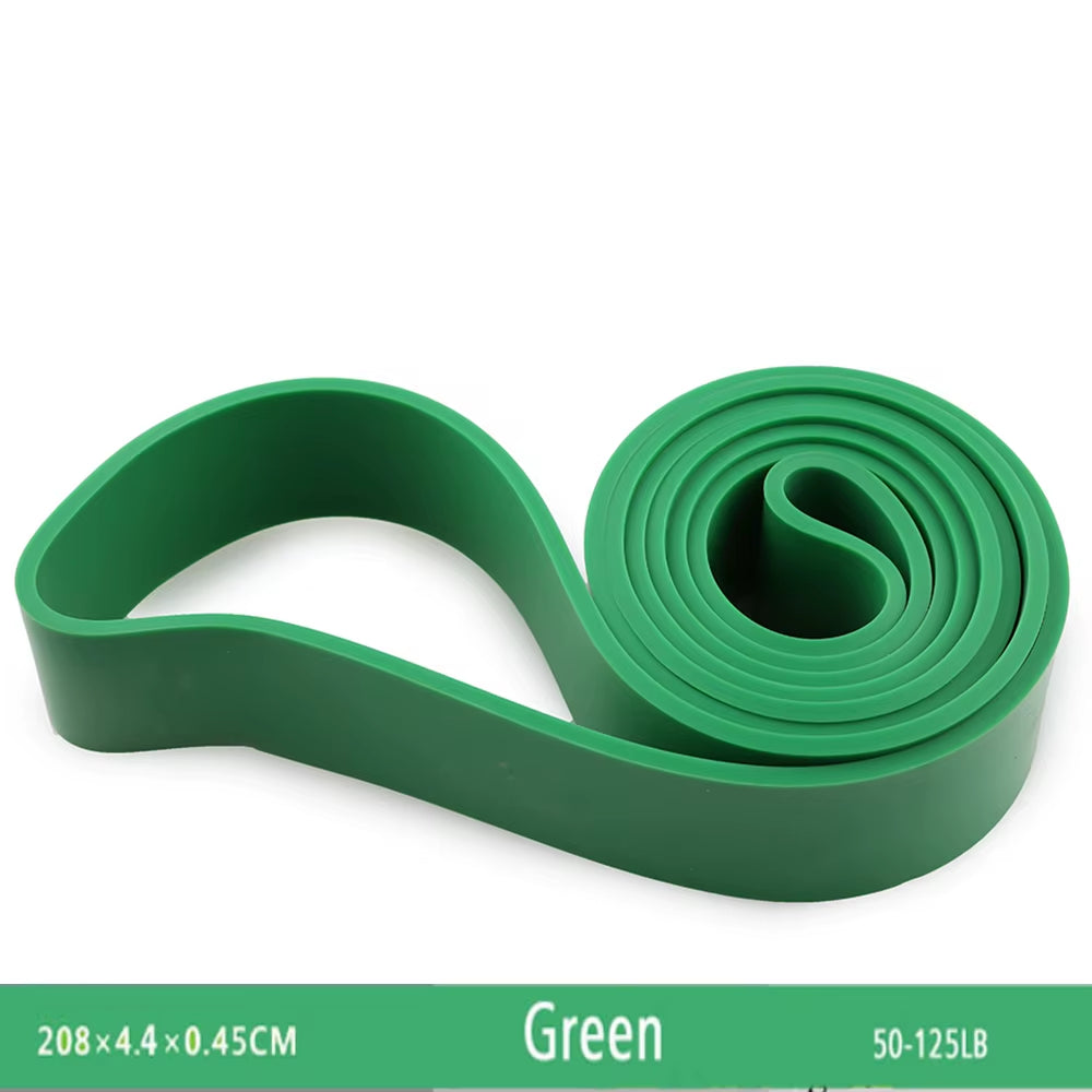 Natural Rubber Resistance Bands Fitness Rally Body Building Yoga Pull up Belt 41" 208Cm