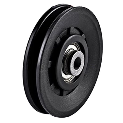Nylon Bearing Pulley Wheel round Black Wheel Cable Gym Fitness Equipment Part Exercise Machine Part and Pulley Accessory