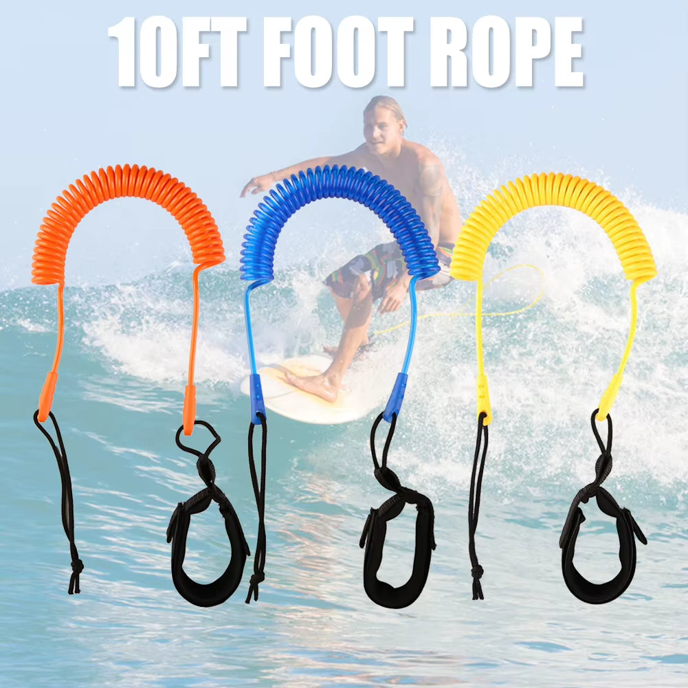 Surf Sup Ankle Leash Surfing Elastic Coiled Stand up Paddle Board Leg Rope Surfboard Ankle Leash Surfboard Leash Leg Rope