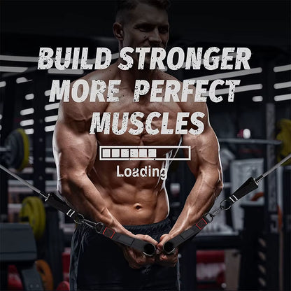 1Pair Gym Resistance Bands Foam Handles Anti-Slip Grip Strong Nylon Webbing Fitness Heavy Duty Cable Machine Workout Equipment