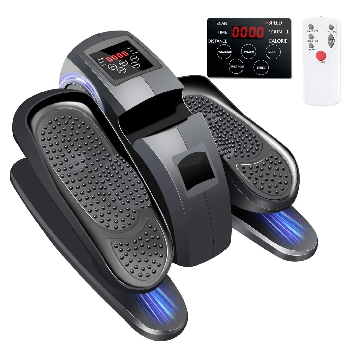 under Desk Elliptical Exercise Machine, Electric Leg Exerciser While Sitting for Seniors,12 Adjustable Speeds with Remote Control