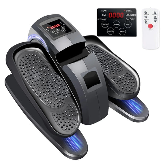 under Desk Elliptical Exercise Machine, Electric Leg Exerciser While Sitting for Seniors,12 Adjustable Speeds with Remote Control