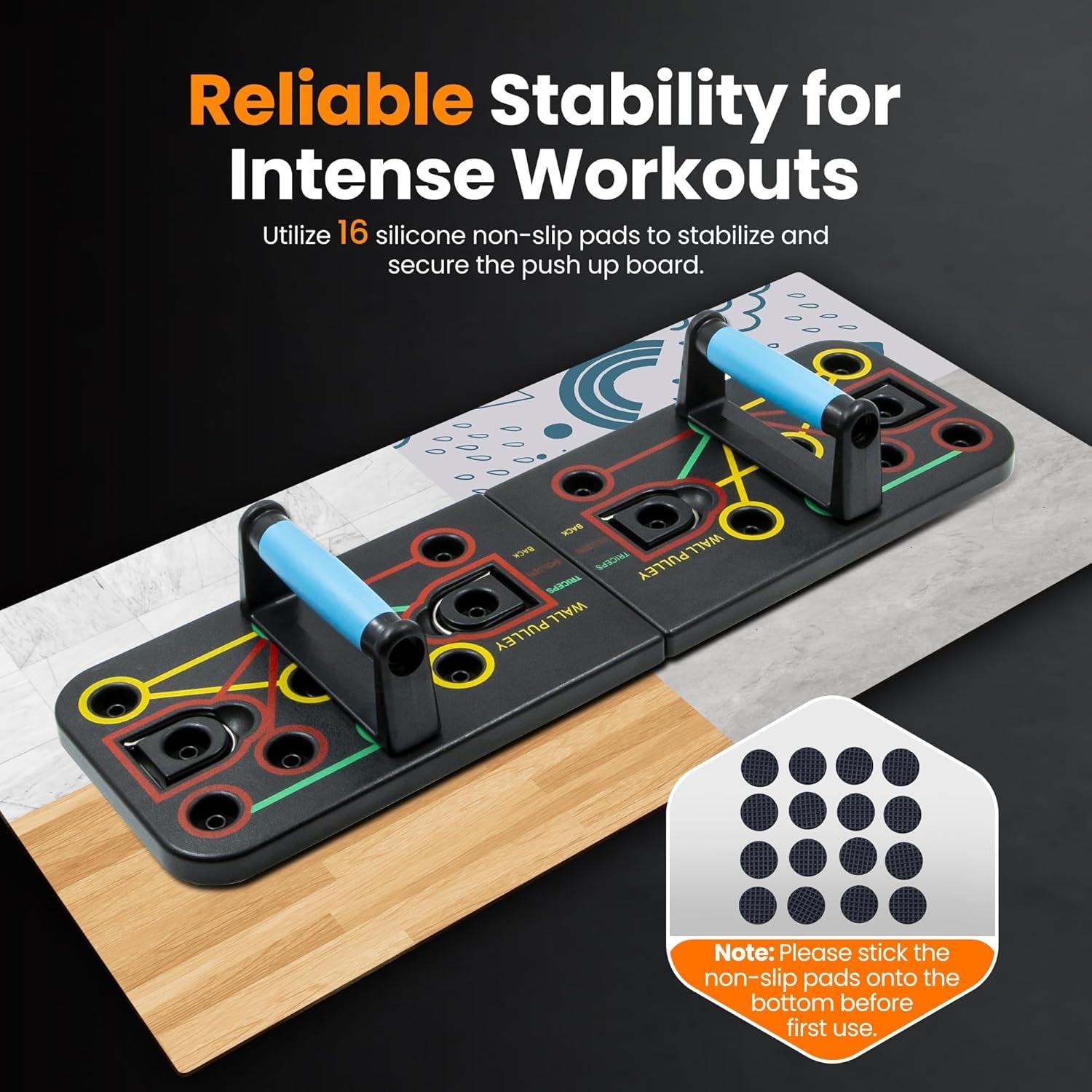 Push-Up Board, Home Gym, Portable Fitness Equipment, Pilates Bar, and 20 Fitness