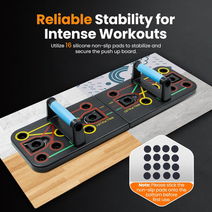 Push-Up Board, Home Gym, Portable Fitness Equipment, Pilates Bar, and 20 Fitness