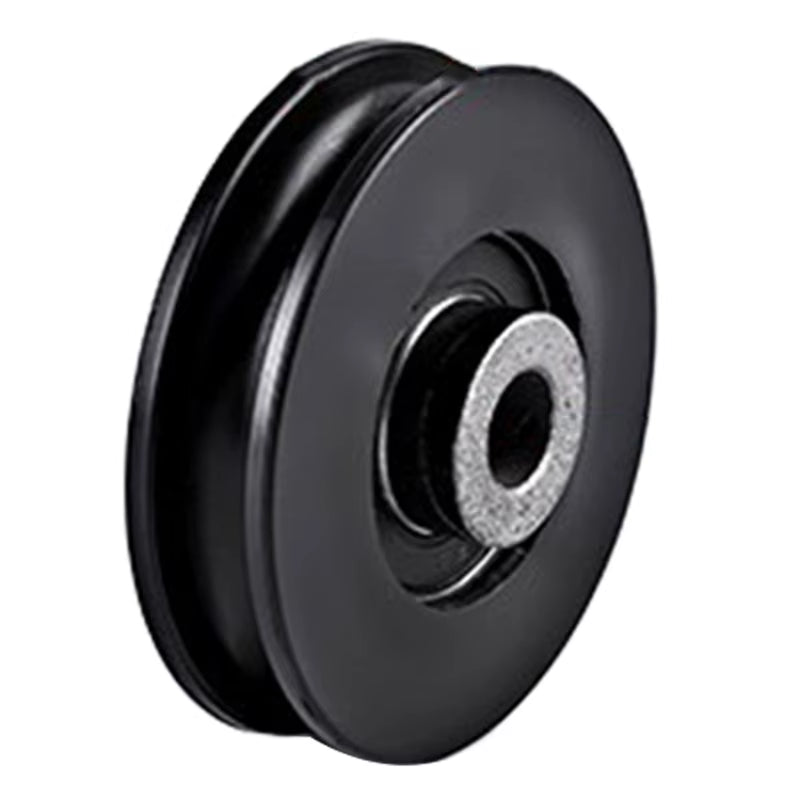 Nylon Bearing Pulley Wheel round Black Wheel Cable Gym Fitness Equipment Part Exercise Machine Part and Pulley Accessory