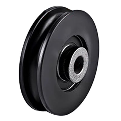 Nylon Bearing Pulley Wheel round Black Wheel Cable Gym Fitness Equipment Part Exercise Machine Part and Pulley Accessory