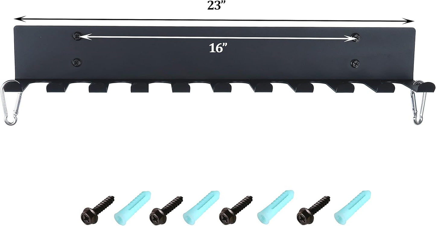 Gym Storage Rack Resistance Band Rack Wall Mount Barbell Rack Heavy Duty Home Gym Storage Rack for Gym Equipment, Exercise Bands, Lifting Belts and Jump Ropes, Gym Accessories
