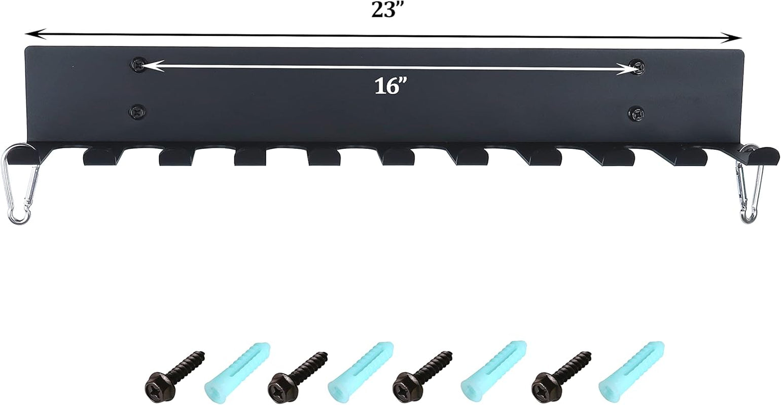 Gym Storage Rack Resistance Band Rack Wall Mount Barbell Rack Heavy Duty Home Gym Storage Rack for Gym Equipment, Exercise Bands, Lifting Belts and Jump Ropes, Gym Accessories