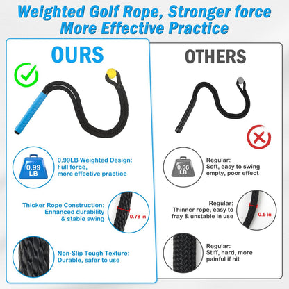 Heavier Premium Golf Rope Swing Trainer, Professional Golf Swing Rope Trainin...