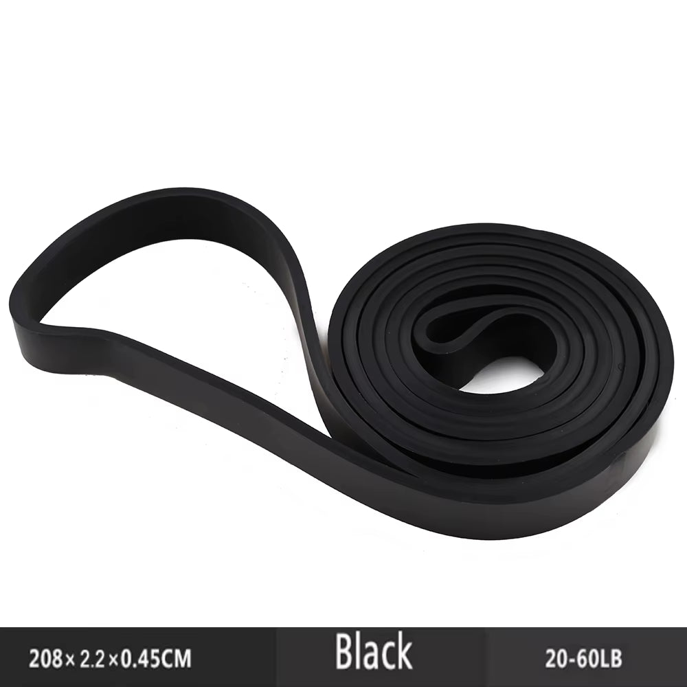 Natural Rubber Resistance Bands Fitness Rally Body Building Yoga Pull up Belt 41" 208Cm