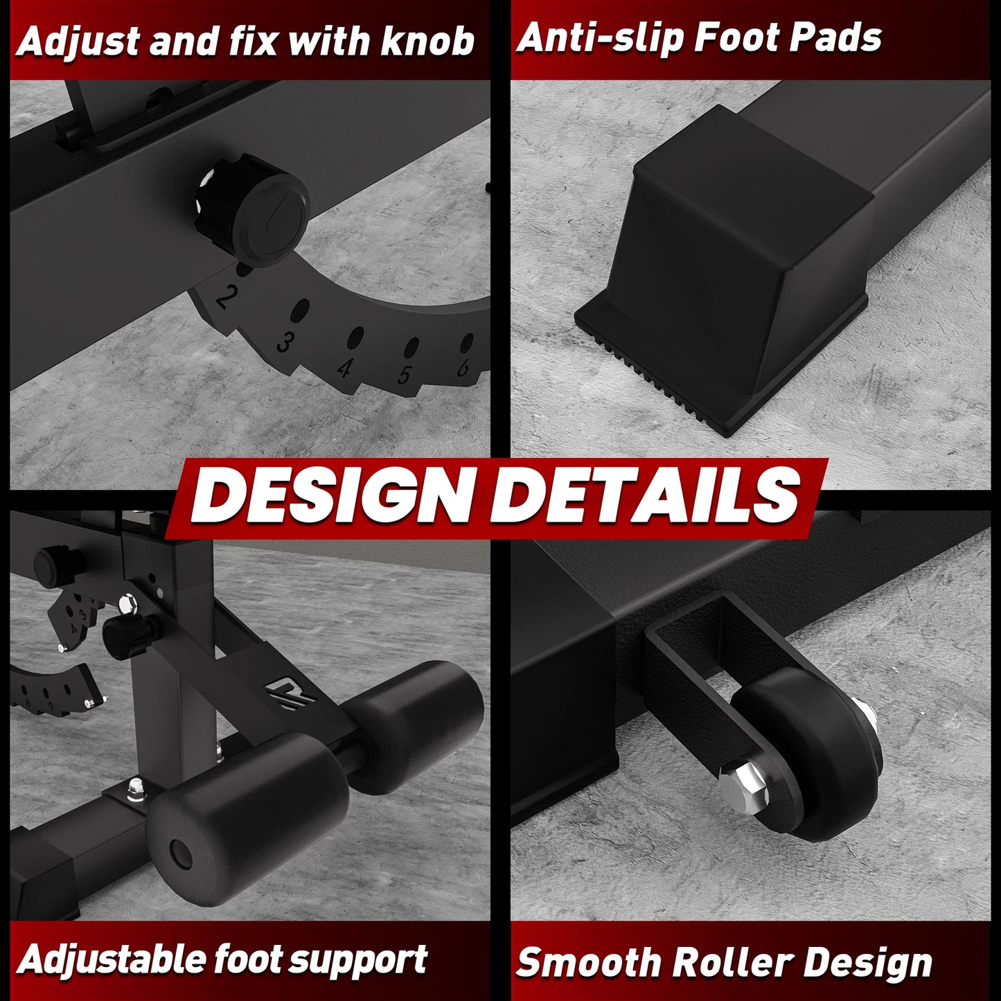 RAB-2000 Adjustable Weight Bench with Leg Attachment