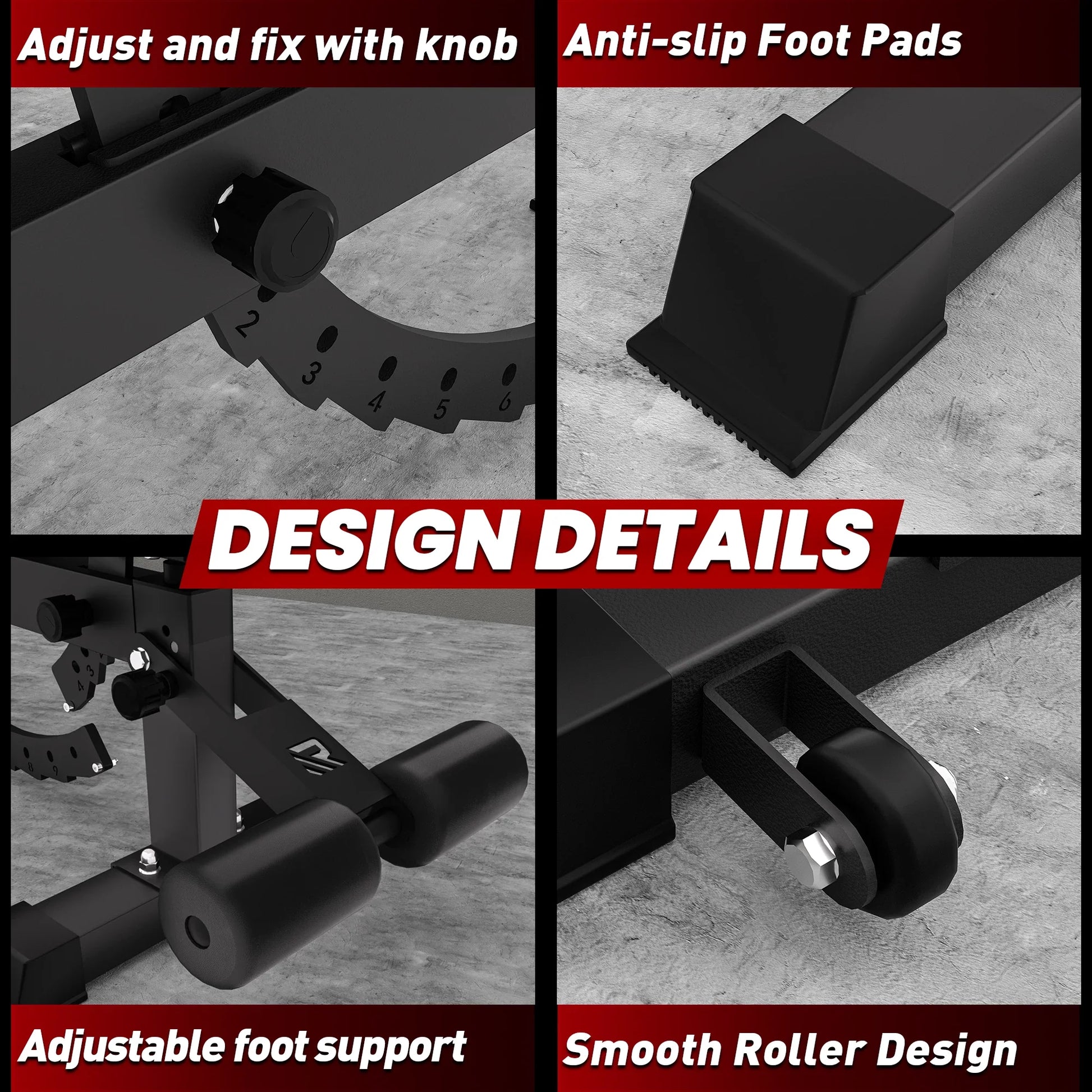 RAB-2000 Adjustable Weight Bench with Leg Attachment