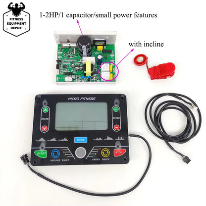 Universal Treadmill Circuit Board, Console Display, Treadmill Control Board Controller, General Use, 1HP-2HP/4.0HP Motor