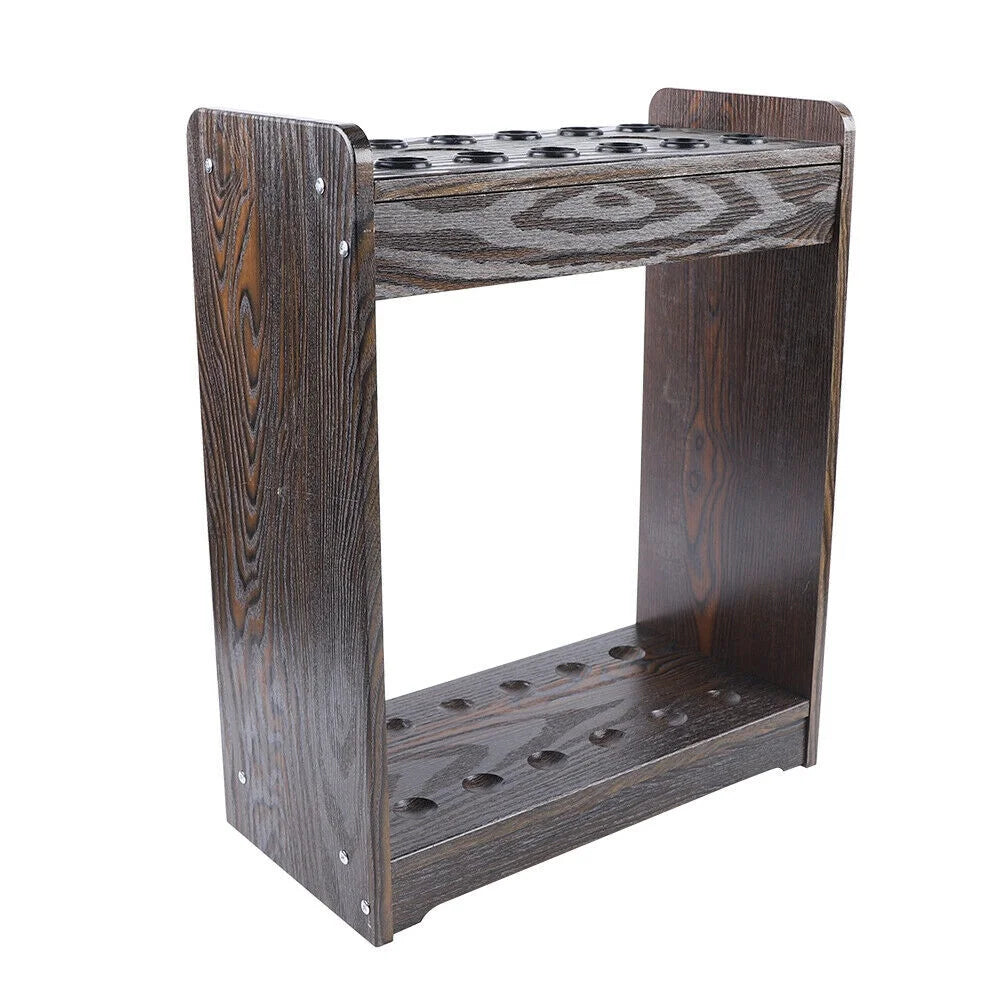 12 Pool Cue-Billiards Accessories Wood Rack Cue Organizer Stand Sticks Holder Pool Cue Rack Stick Holder for 12 Cues Holders Billiard Table Accessories Cue Ball Stick Holder Floor Stand