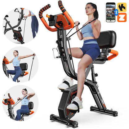 Folding Magnetic Exercise Bike Indoor Cycling Bikes Upright Stationary Bicycle 280Lbs