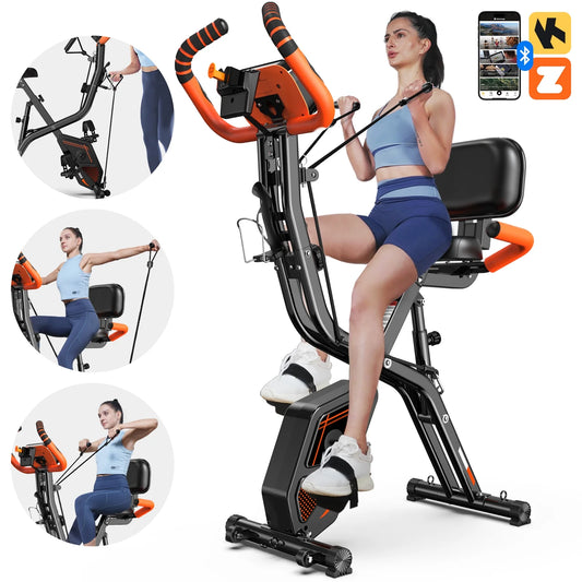 Folding Magnetic Exercise Bike Indoor Cycling Bikes Upright Stationary Bicycle 280Lbs