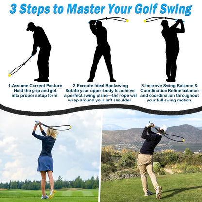Heavier Premium Golf Rope Swing Trainer, Professional Golf Swing Rope Trainin...