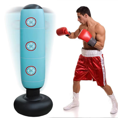 Punching Bag with Stand Adult,Inflatable Freestanding Heavy Duty Boxing Bag,Women Men Training Equipment Exercise Boxing Standin