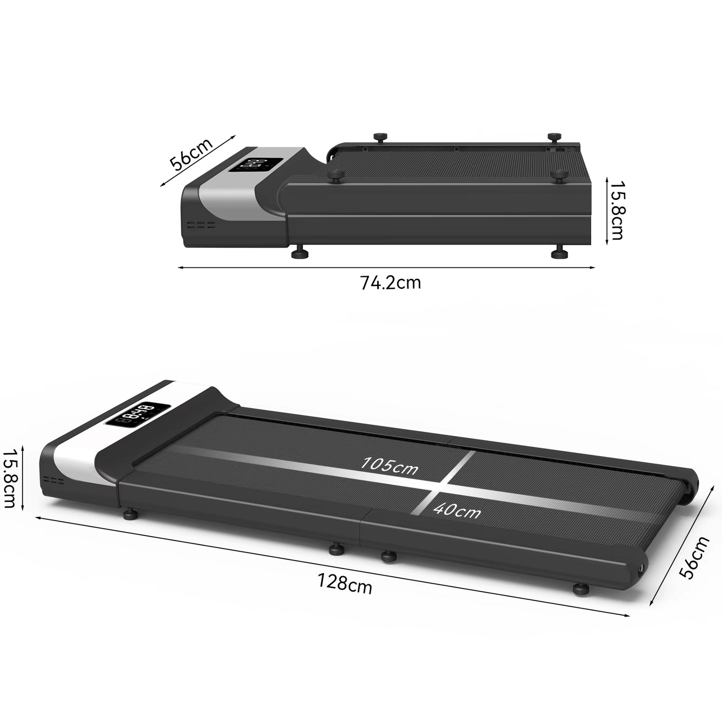 Cardio Treadmill Foldable Walking Treadmill Pad Led Screen Running Machine Fitness Treadmill Home Office Use Factory Price