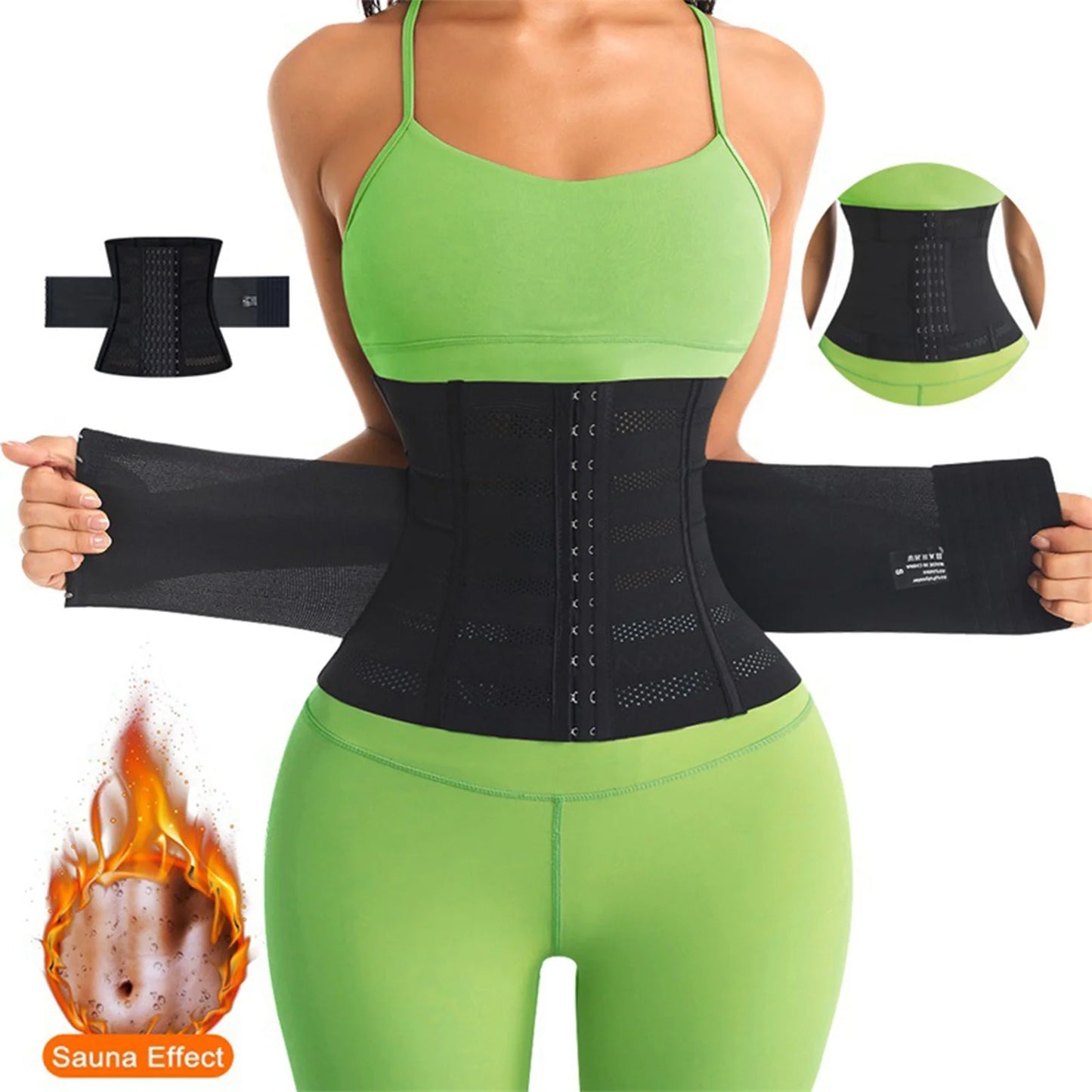 Women'S Waist Trainer, Breathable Elastic Corset Waist, Corset for Everyday Shapewear, Tummy Control Body Shaper with Adjustable Hooks (72-80Kg, Black)
