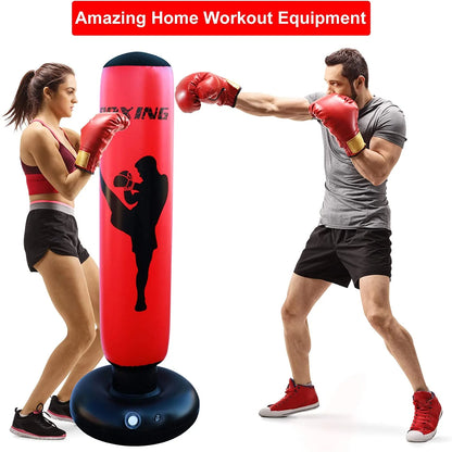 Kids 67 In. Boxing for Immediate Bounce Back Heavy Punching Bag for Practicing Karate, Taekwondo, Relieve Pressure and Workout Equipment for Home