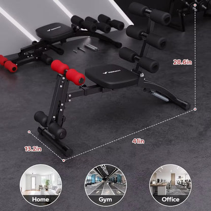 MERACH Ab Machine Multi-Functional Adjustable Ab Trainer for Home Gym Use Versatile Sit up Machine Designed for Effective Abdom