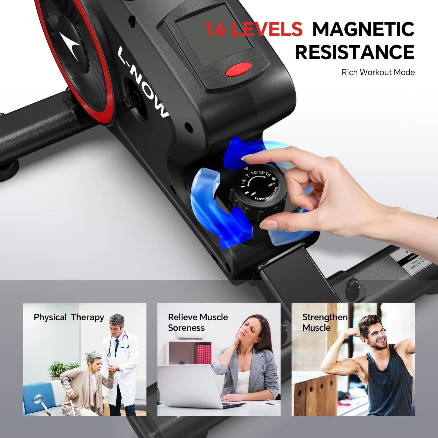 Mini Elliptical Machine under Desk Stepper Elliptical Trainer Portable Leated Foot Pedal Exerciser with Non-Slip Mat & 2 Resistance Bands for Seniors Physical Therapy