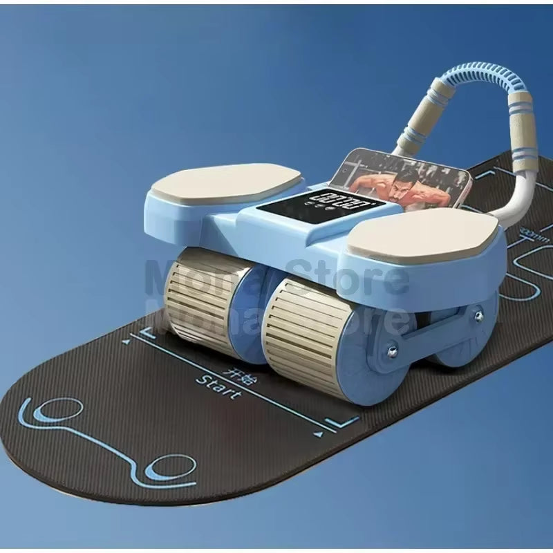 Household Thin Belly 4 Wheel Abdominal Automatic Rebound Exercise Fitness Equipment