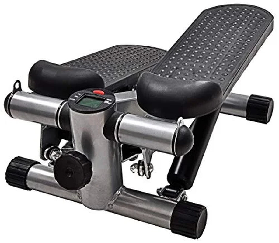 Mini Steppers, Stair Steeper with Resistance Bands, Portable Stepper Capable of Full-Body Exercise, Low Noise and Smooth, 300 Lbs Weight Capacity, Black/ Gray