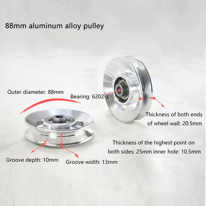 88/95/110/114Mm Gym Home Pulley Bearing Wheel Fitness Gym Equipment Replacement Parts Fitness Equipment Accessories