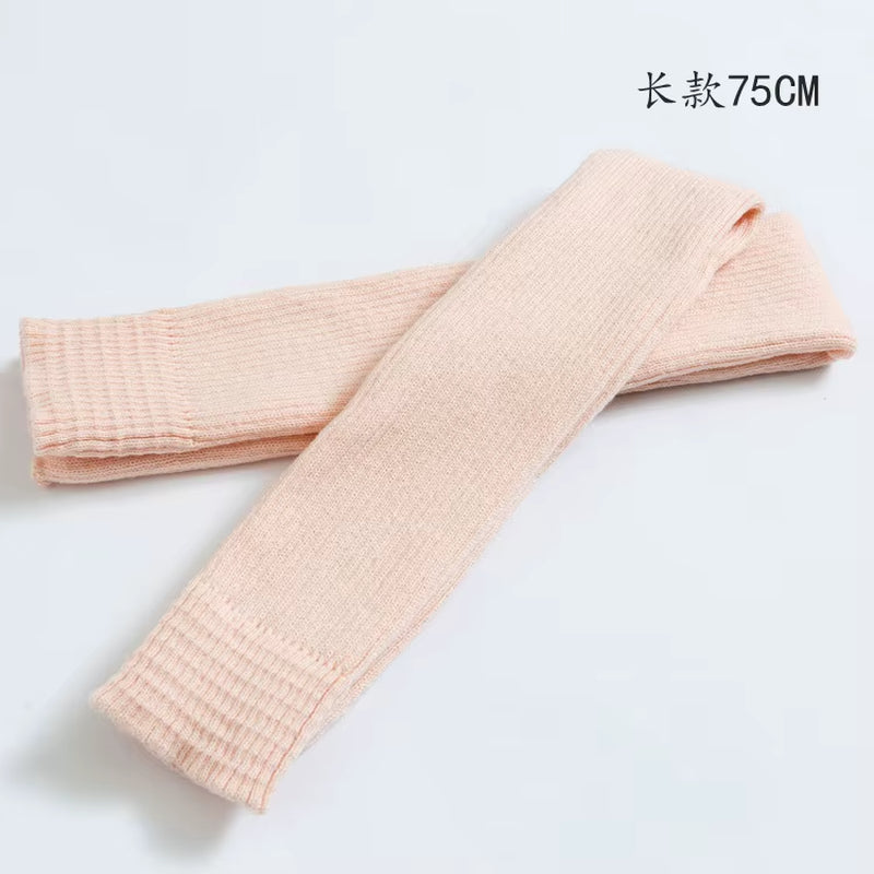 Adult Ballet Leg Warmers Teenager Yoga Knee Pad Latin Lengthen Girls Boot Socks Knitted Leg Warmers for Children 75CM