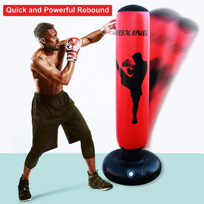 Kids 67 In. Boxing for Immediate Bounce Back Heavy Punching Bag for Practicing Karate, Taekwondo, Relieve Pressure and Workout Equipment for Home